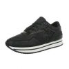 Zwarte sneaker zwart witte zool code 197 - Afbeelding 2