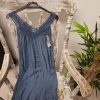 V hals jurk Tuniek jeansblauw code 465 - Afbeelding 2