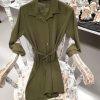Knoop jurk met ceintuur army code 842 - Afbeelding 2