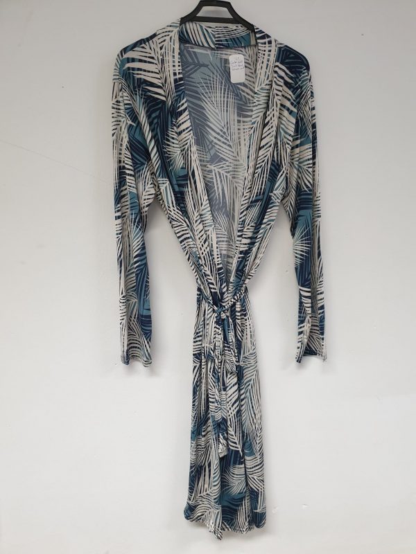 Vest kimono blauw wit code 1258