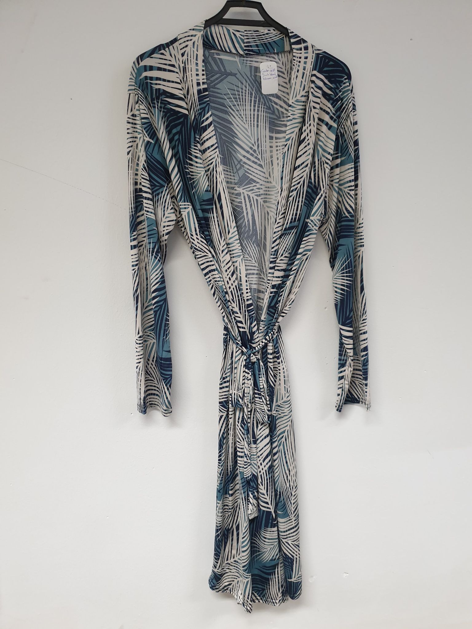 Vest kimono blauw wit code 1258