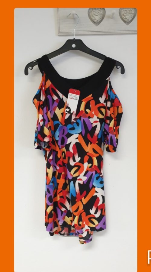 Magna t shirt open schouder b-2208 letters