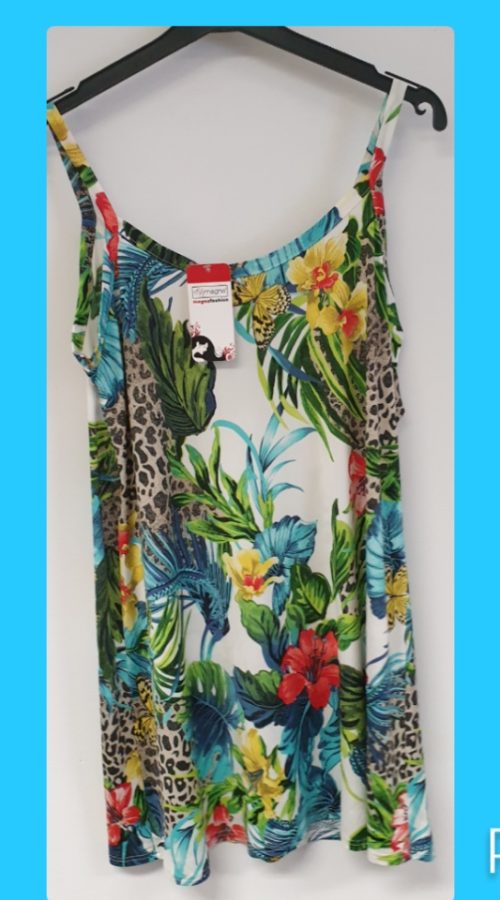 Magna c27 lang hemd tuniek jungle wit
