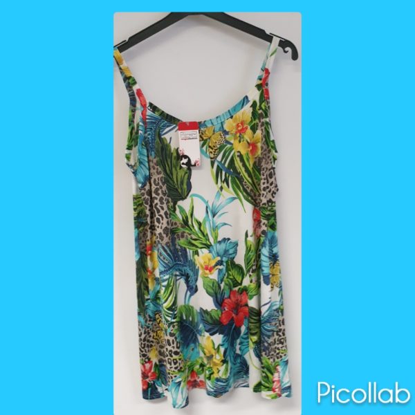 Magna c27 lang hemd tuniek jungle wit