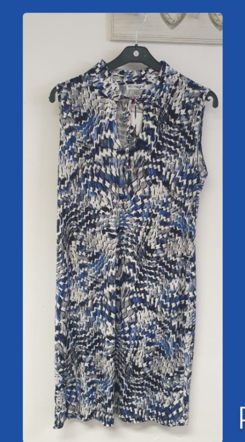 Magna jurk c 2124 blauw patroon