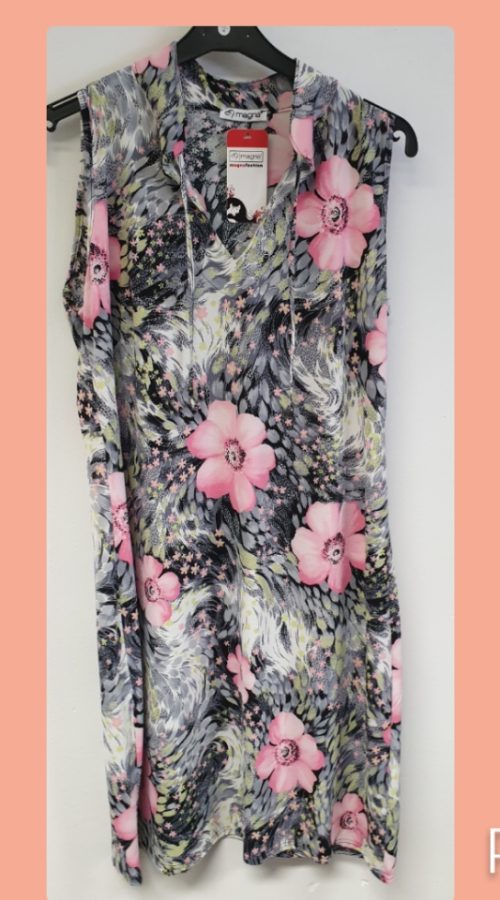 Magna jurk c 2124 pink flower