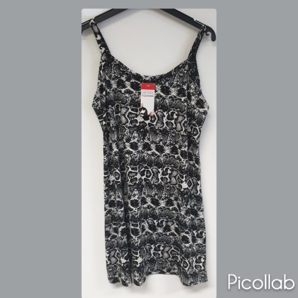 Magna c 27 jurk tuniek zwart wit slang