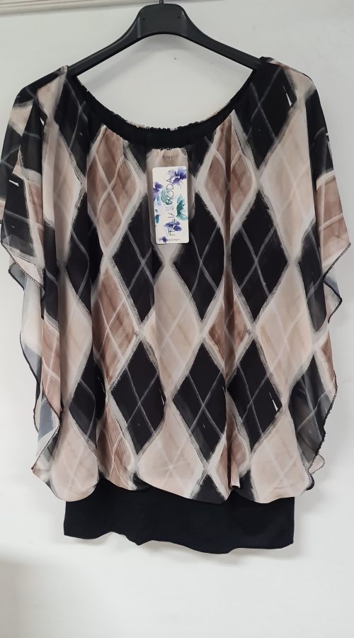 Waterval zwart beige